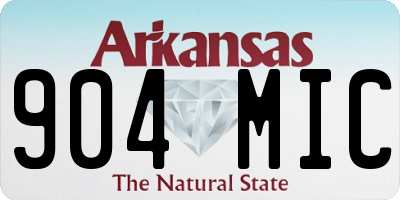 AR license plate 904MIC
