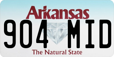 AR license plate 904MID