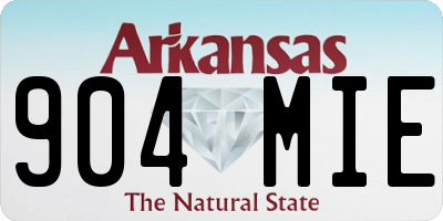 AR license plate 904MIE