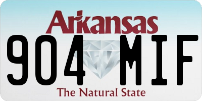 AR license plate 904MIF