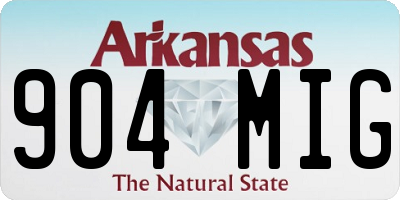 AR license plate 904MIG