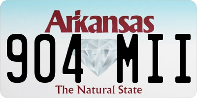AR license plate 904MII
