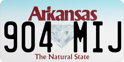 AR license plate 904MIJ