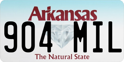 AR license plate 904MIL