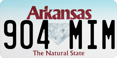 AR license plate 904MIM