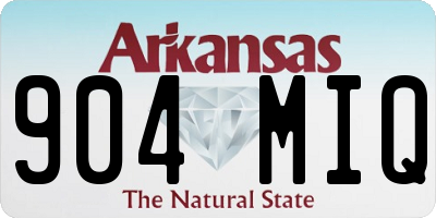 AR license plate 904MIQ