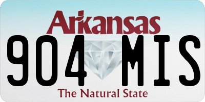 AR license plate 904MIS
