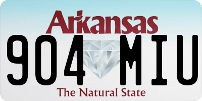 AR license plate 904MIU