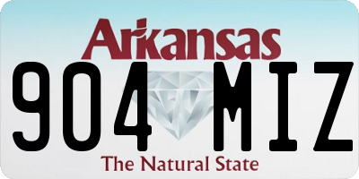 AR license plate 904MIZ