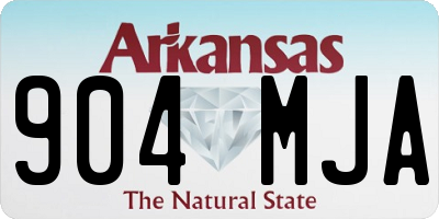 AR license plate 904MJA