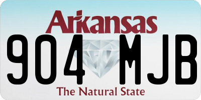 AR license plate 904MJB