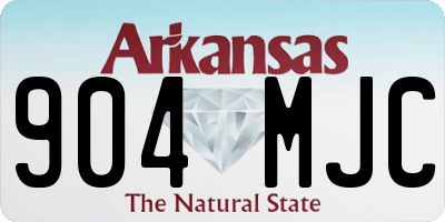 AR license plate 904MJC