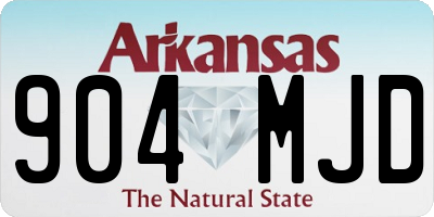 AR license plate 904MJD