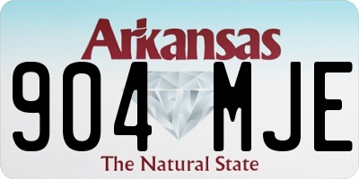 AR license plate 904MJE