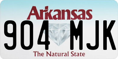 AR license plate 904MJK