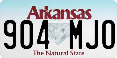 AR license plate 904MJO