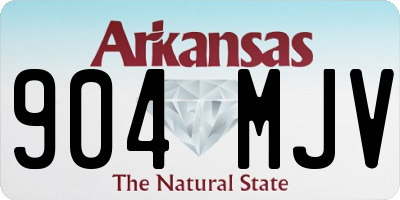 AR license plate 904MJV