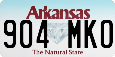 AR license plate 904MKO