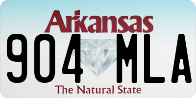 AR license plate 904MLA