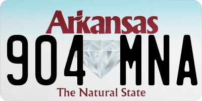 AR license plate 904MNA