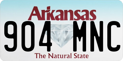 AR license plate 904MNC