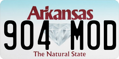 AR license plate 904MOD