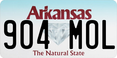 AR license plate 904MOL