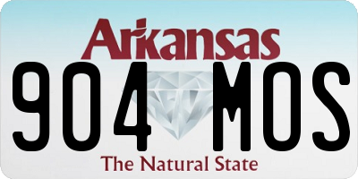 AR license plate 904MOS