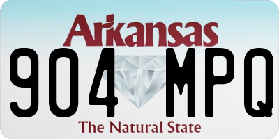 AR license plate 904MPQ