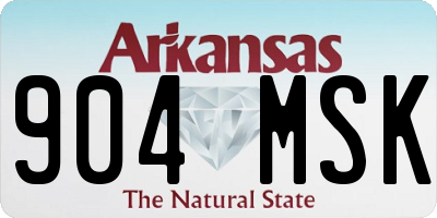 AR license plate 904MSK