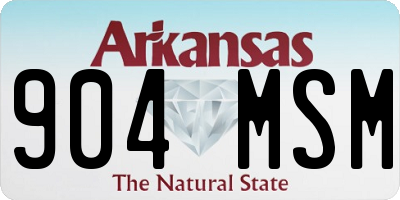 AR license plate 904MSM