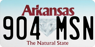 AR license plate 904MSN