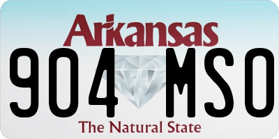 AR license plate 904MSO