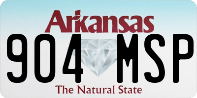 AR license plate 904MSP