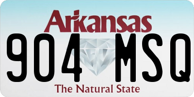 AR license plate 904MSQ