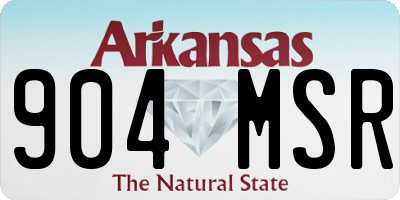 AR license plate 904MSR