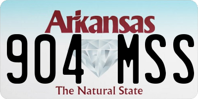AR license plate 904MSS