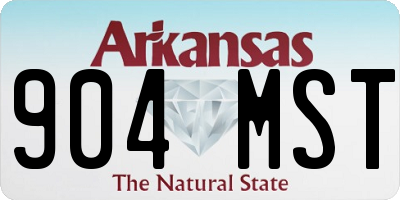 AR license plate 904MST