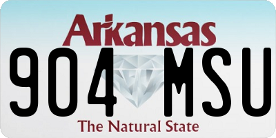 AR license plate 904MSU
