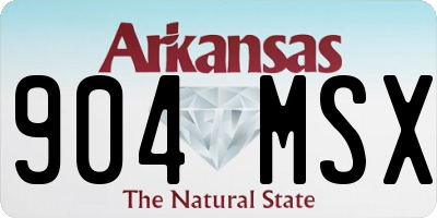 AR license plate 904MSX