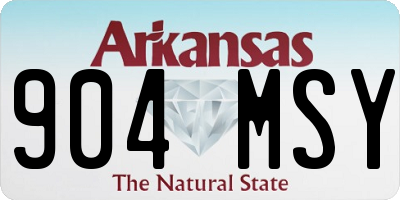 AR license plate 904MSY