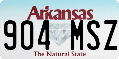 AR license plate 904MSZ