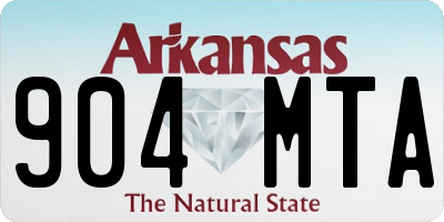 AR license plate 904MTA