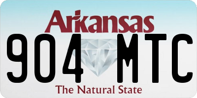AR license plate 904MTC