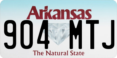 AR license plate 904MTJ