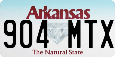 AR license plate 904MTX