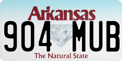 AR license plate 904MUB