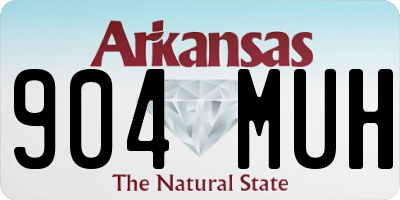 AR license plate 904MUH