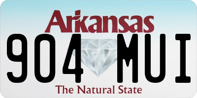 AR license plate 904MUI