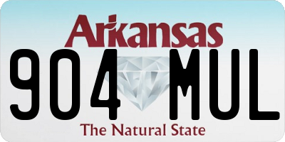 AR license plate 904MUL